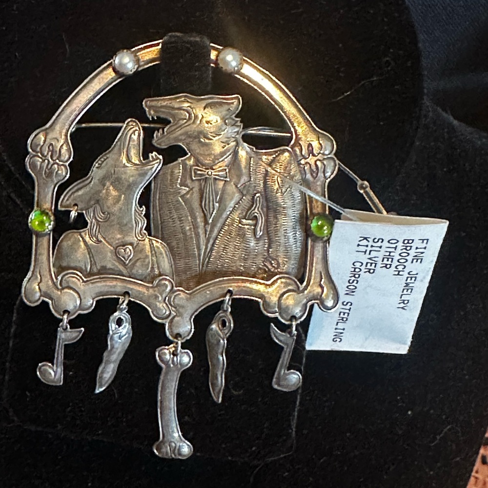 Whimsical Kit Carson Sterling Vintage Brooch